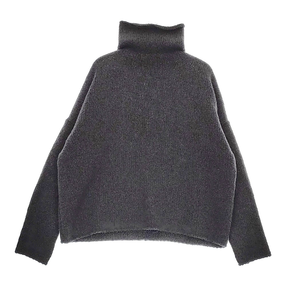 evam evaのcashmere sable tweed ハイネックセーター